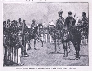 Arrivo dei britannici al campo di Makharajah Dhuleep Singh da Gordon Frederick Browne